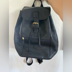 Coach vintage Black Leather Backpack